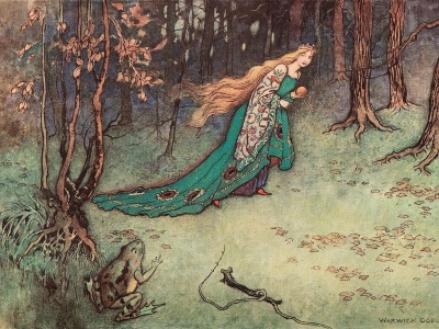 painting of fairy tale The Golden Ball